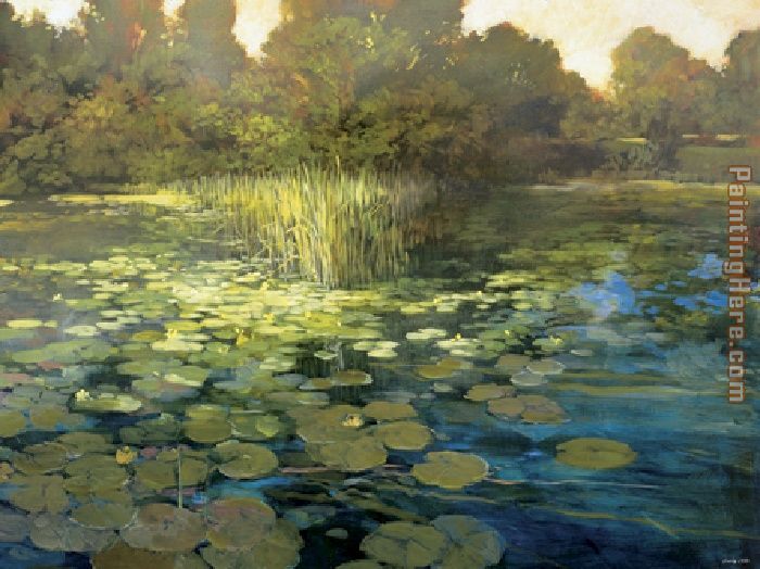 Waterlilies painting - Philip Craig Waterlilies art painting